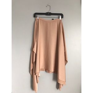 BCBGMAXAZRIA Satin Handkerchief Style Skirt